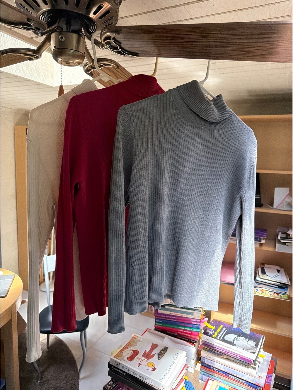 Chico’s silk rayon turtleneck tops (3)